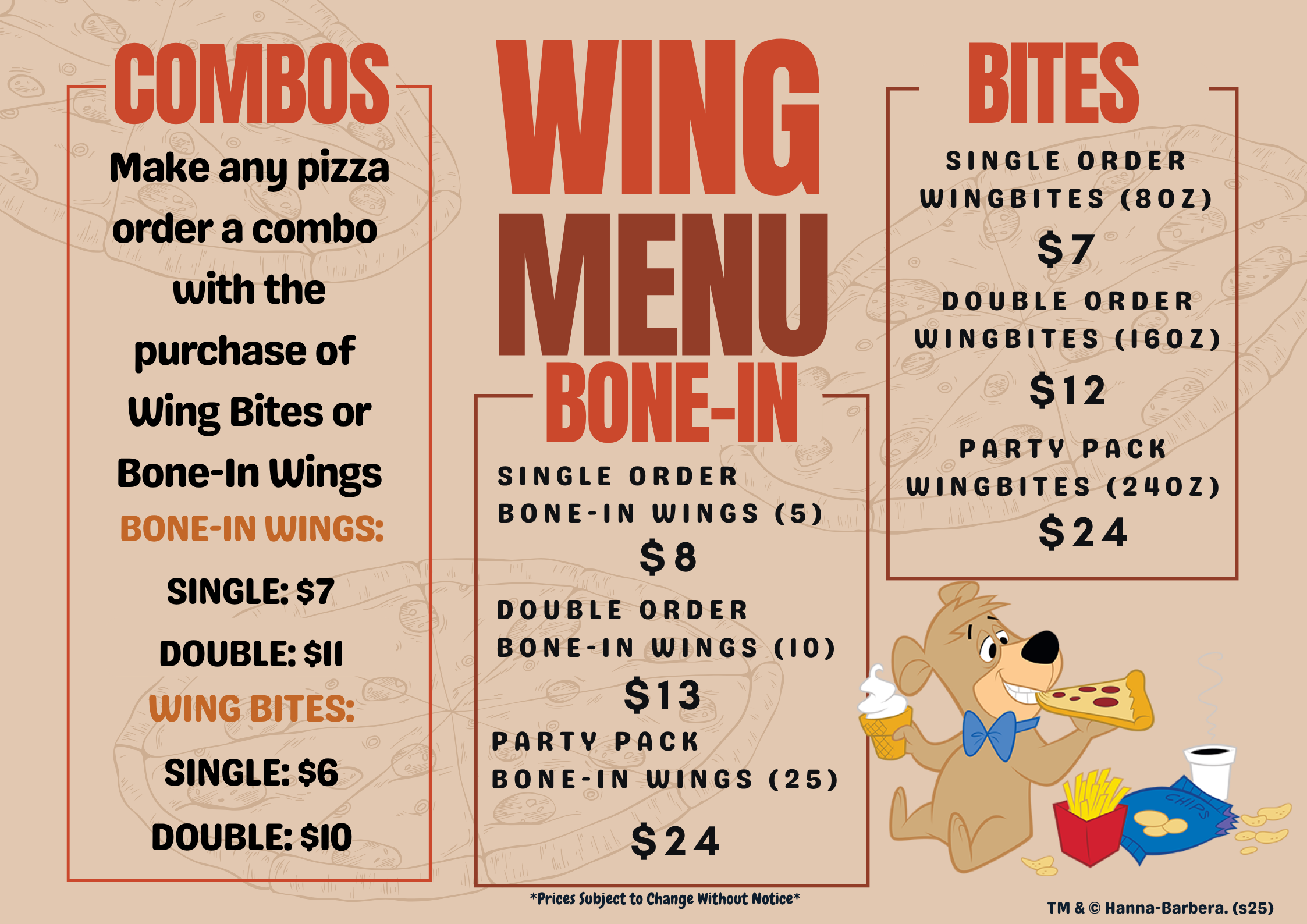 Combos & Wings Menu – Cartoon Café at Jellystone Park™ South Haven Combos, wings and bites menu at Cartoon Café in Jellystone Park South Haven