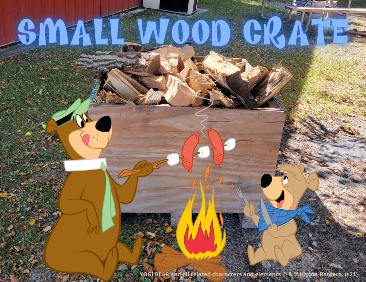 Small Firewood Crate – Jellystone Park South Haven Small firewood crate bundle at Jellystone Park South Haven campfire wood